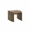 Bijzettafel Izuma 55x40cm - melamine - bruin - set van 3