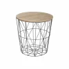 Bijzettafel Kumi Ø39,5cm  - metaal - zwart