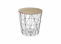 Bijzettafel Kumi Ø39,5cm - metaal - zwart