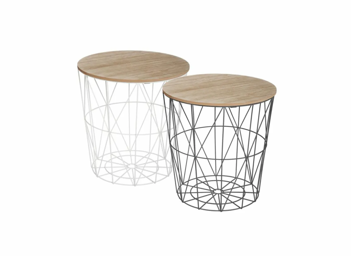 Bijzettafel Kumi Ø39,5cm - metaal - zwart