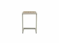 Bijzettafel Nirvana 40x32x45cm - aluminium/polywood - greige