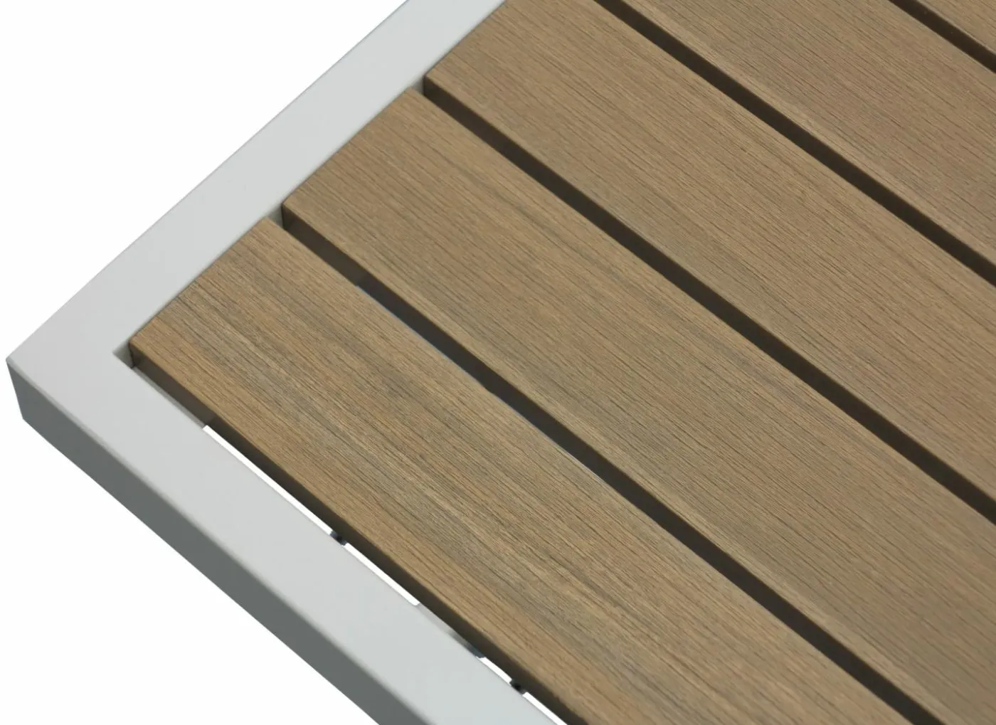 Bijzettafel Nirvana 40x32x45cm - aluminium/polywood - greige