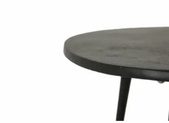 Bijzettafel Sincere Ø50/Ø40 - aluminium - zwart - set van 2