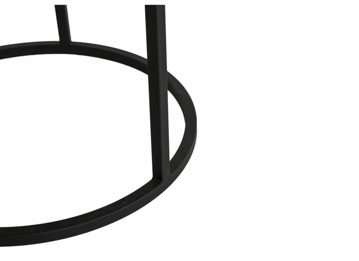 Bijzettafel SL2303 Ø76xH45,5cm/Ø56xH38,5cm - decor & metaal - tropix set van 2