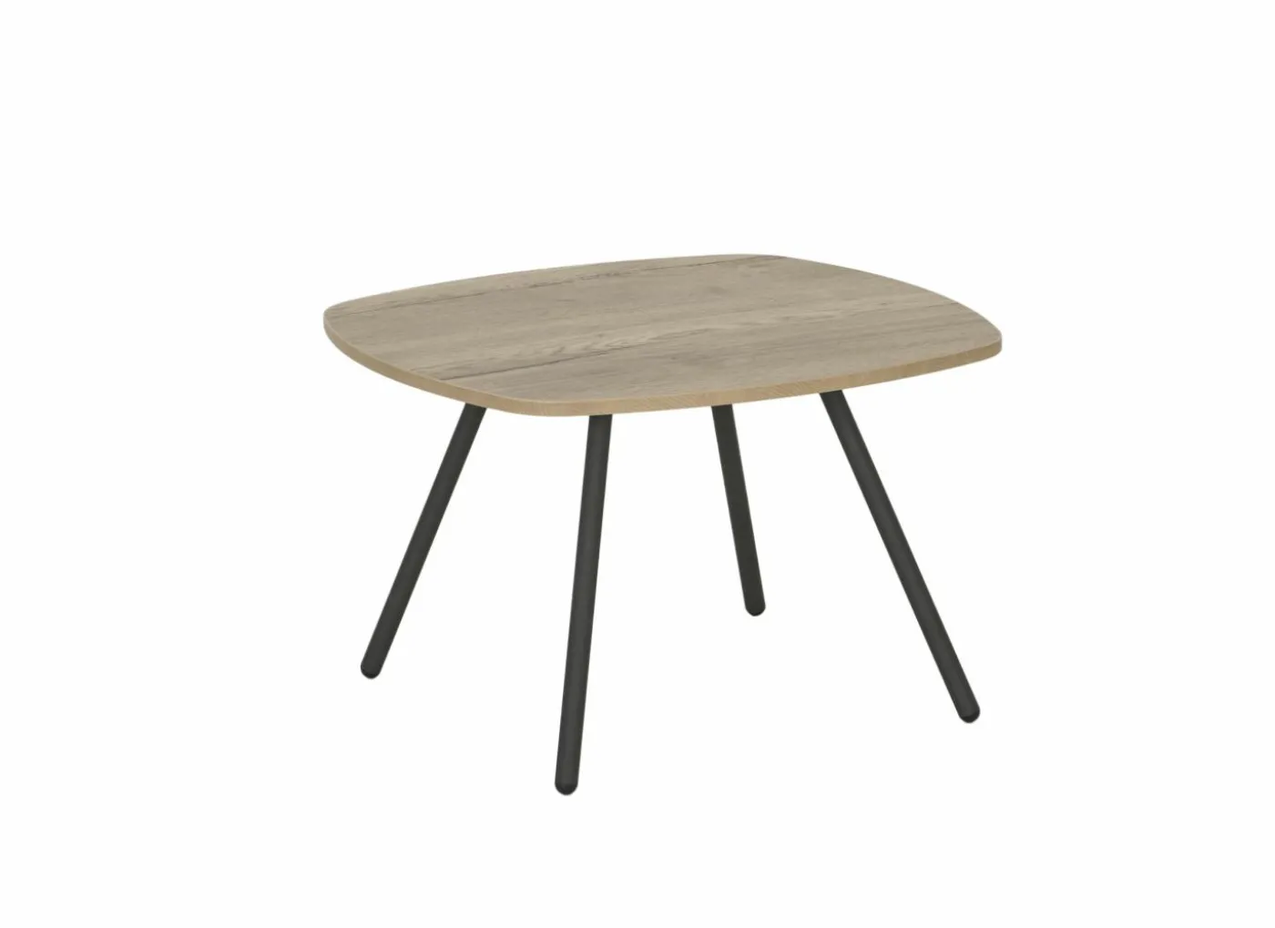 Bijzettafel Trevi Ø70cm - decor - antraciet & eik naturel