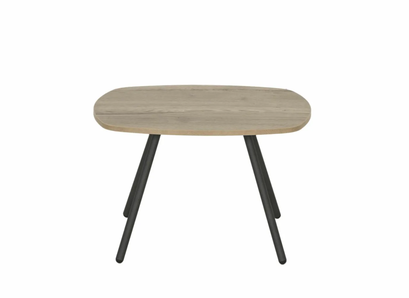 Bijzettafel Trevi Ø70cm - decor - antraciet & eik naturel