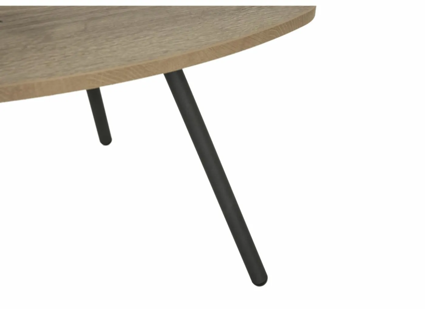 Bijzettafel Trevi Ø70cm - decor - antraciet & eik naturel