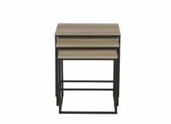 Bijzettafel Victorius 55x40cm - melamine - bruin set van 3