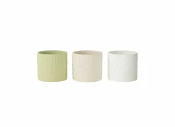 Bloempot Aloha H12,5cm - terracotta - groen/créme/wit