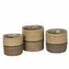 Bloempot Sade set van 3 - zeegras - naturel