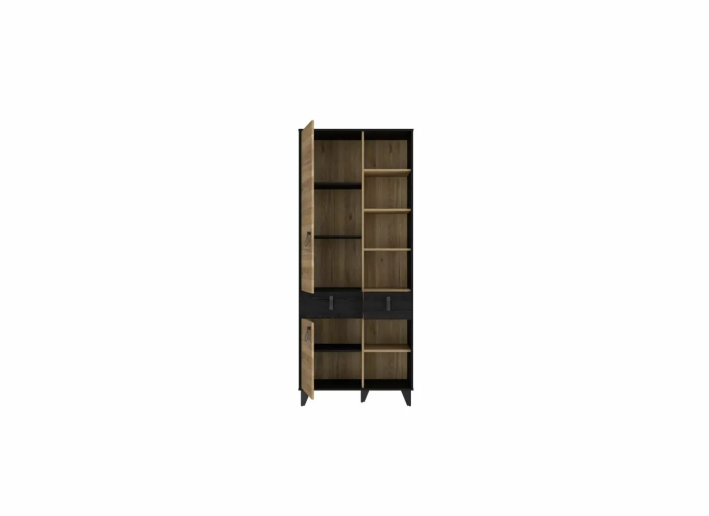 Boekenkast Lya 83x42x201cm - decor - cabezone oak & mauvella oak