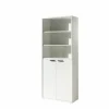 Boekenkast Pronto 1 90x216x40cm - melamine - wit