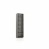 Boekenkast Pronto 2 60x216x40cm - melamine - grijs