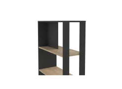 Boekenrek Sign 80x35x205cm - decor - jackson hickory bruin & matt grijs