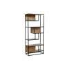 Boekenrek Trailer 80x35x180cm - mango massief - bruin