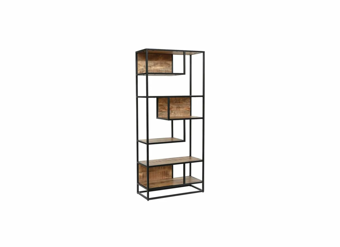 Boekenrek Trailer 80x35x180cm - mango massief - bruin