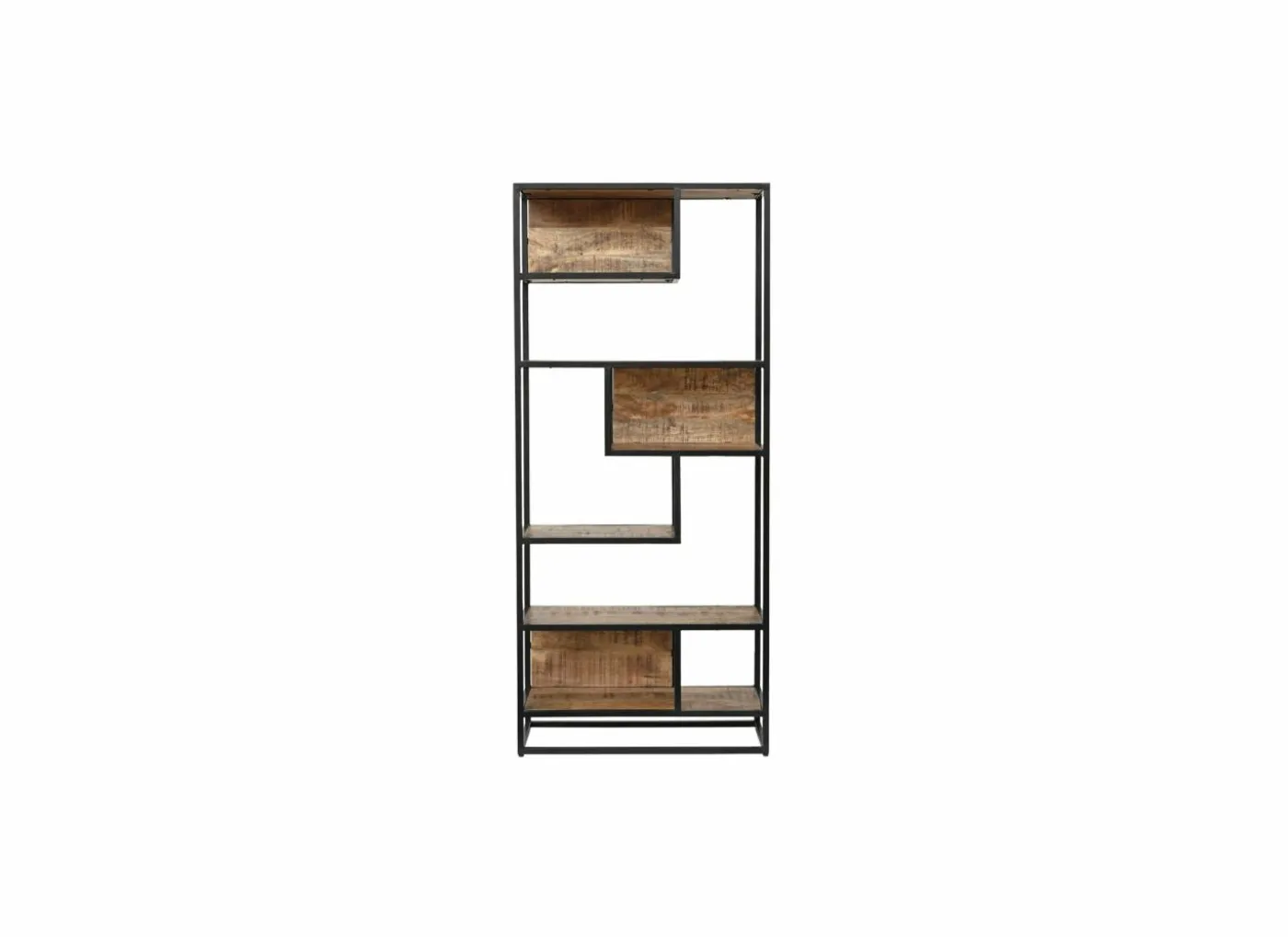 Boekenrek Trailer 80x35x180cm - mango massief - bruin