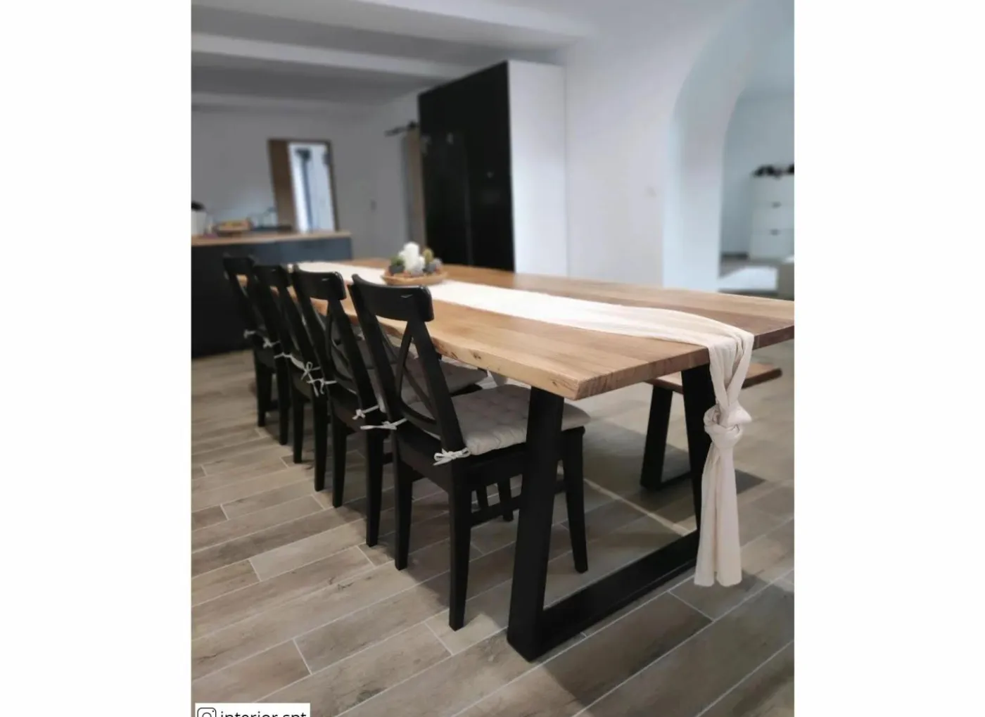 Boomstamtafel Scarface 300x110cm - sheesham massief - naturel