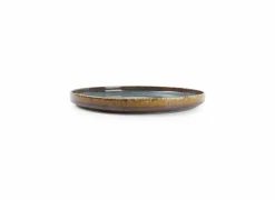 Bord Pila Ø27,5cm - porselein - groen & blauw