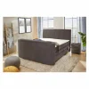 Boxspring Belair Mix 180x200cm - stof - antraciet met tv-lift en opbergruimte