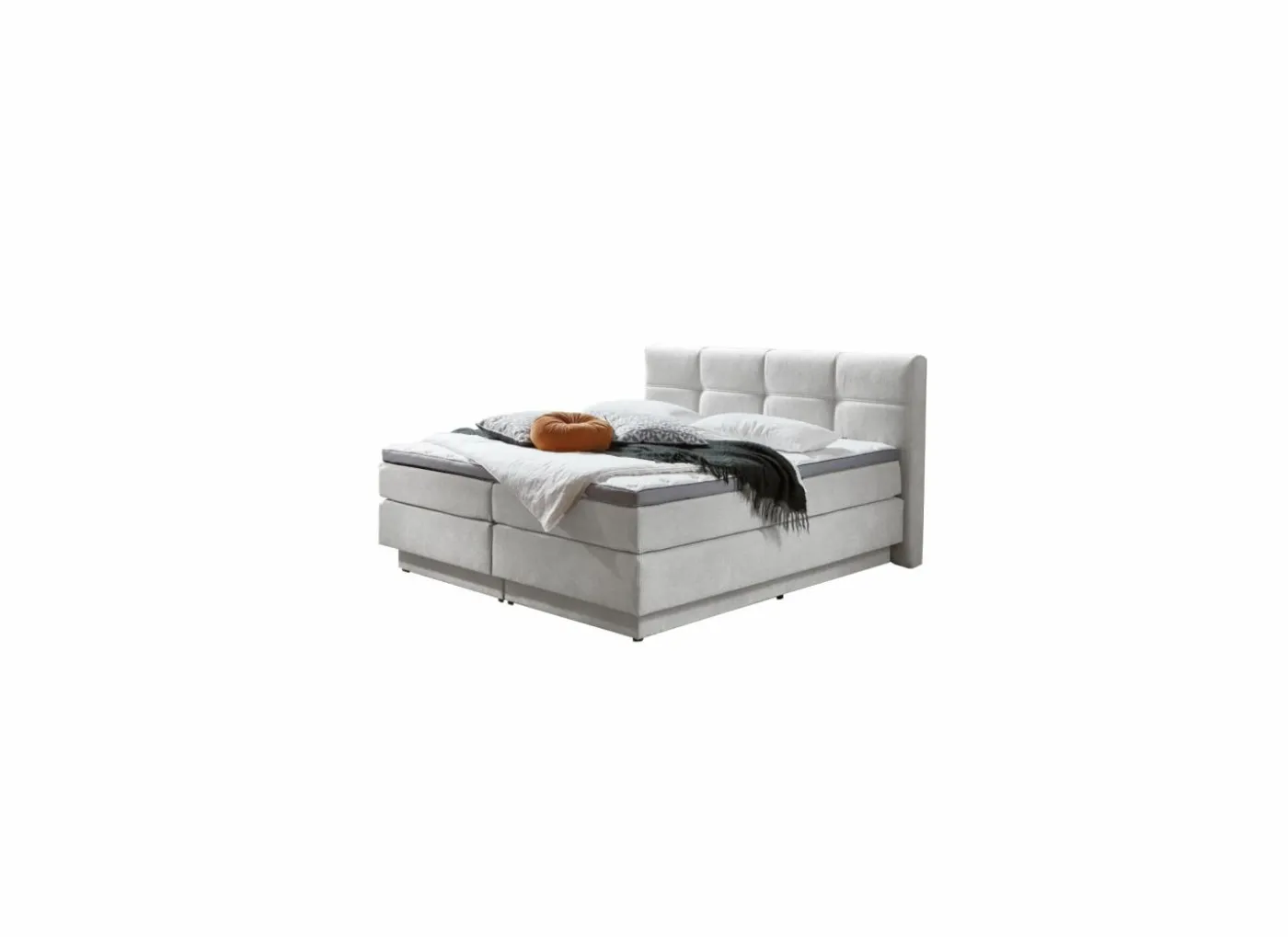Boxspring BX2110 Portage 160x200cm  - stof - ecru met opbergruimte