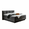 Boxspring BX2110 Portage 180x200cm - stof - antraciet met opbergruimte