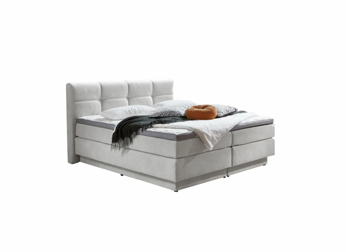 Boxspring BX2110 Portage 180x200cm - stof - ecru met opbergruimte