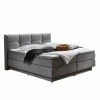 Boxspring BX2110 Portage 160x200cm  - stof - middengrijs met opbergruimte