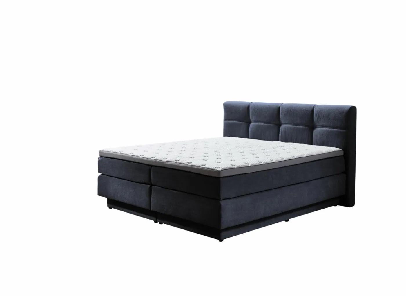 Boxspring BX2110 Portage 160x200cm - stof - grijsblauw met opbergruimte