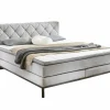 Boxspring BX2180 Rockaway 180x200cm - stof - grijs