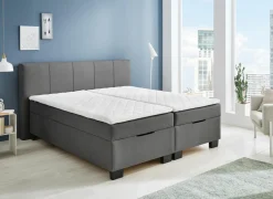 Boxspring BX1620 180x200cm - stof - antraciet met opbergruimte