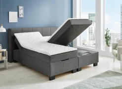 Boxspring BX1620 180x200cm - stof - antraciet met opbergruimte