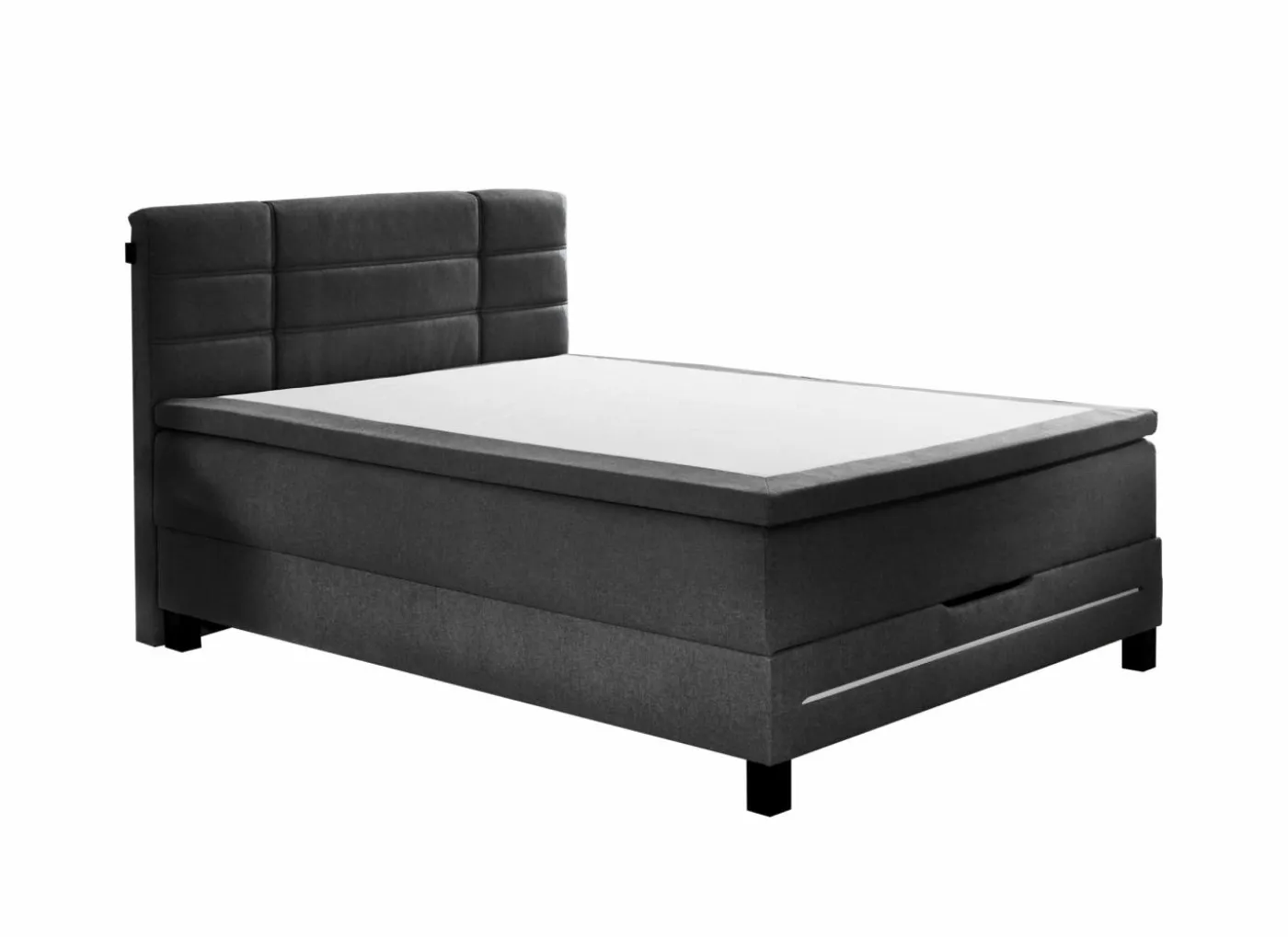 Boxspring BX2260 140x200cm - stof - charcoal met opbergruimte