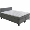 Boxspring BX1480 140x200cm - stof - grijs