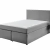 Boxspring BX890  180x200cm - stof - lichtgrijs