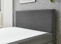 Boxspring BX890 120x200cm - stof - middengrijs