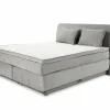 Boxspring Caren Max 160x200cm - stof - grijs met opbergruimte