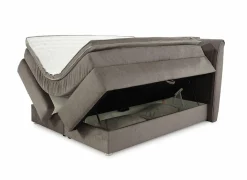 Boxspring Caren Mix 160x200cm - stof - taupe met opbergruimte
