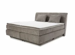 Boxspring Caren Mix 180x200cm - stof - taupe met opbergruimte