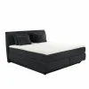 Boxspring Carla Mix 180x200cm - stof - micro zwart met opbergruimte