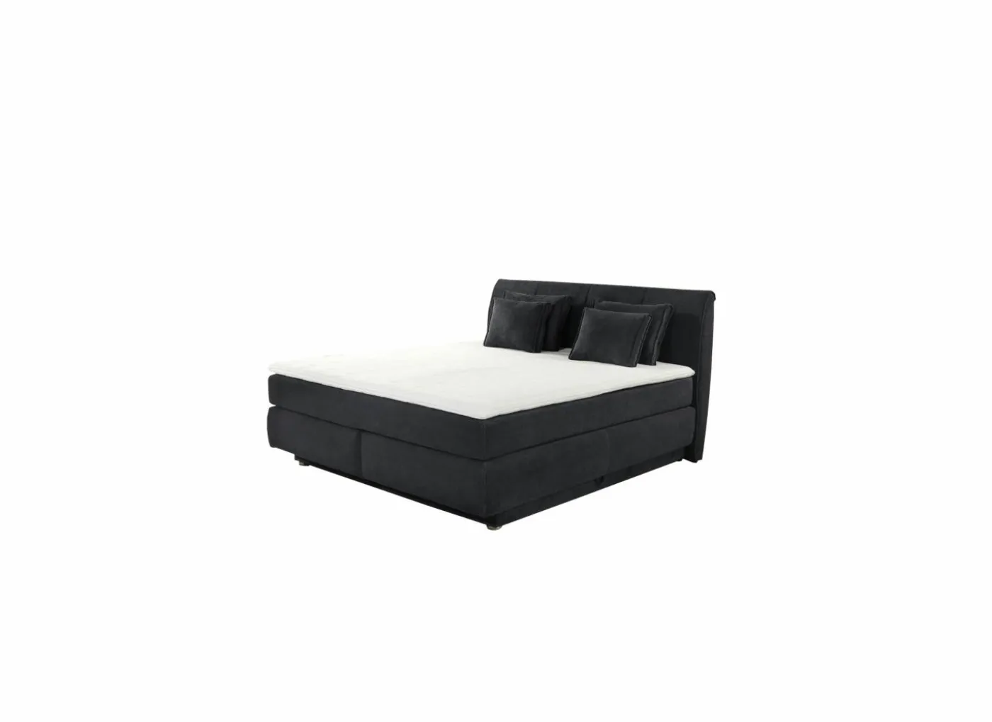 Boxspring Carla Mix 180x200cm - stof - micro zwart met opbergruimte