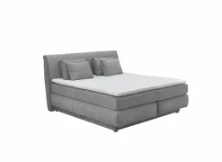 Boxspring Carla normal  180x200cm - stof - micro grijs met opbergruimte