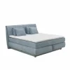 Boxspring Carla Normal 160x200cm - stof - lichtblauw met opbergruimte
