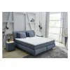 Boxspring Carla Normal  160x200cm - stof - blauw met opbergruimte