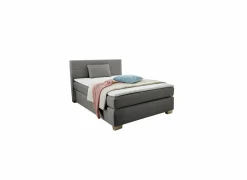 Boxspring Emilia 140x200cm - stof - grijs