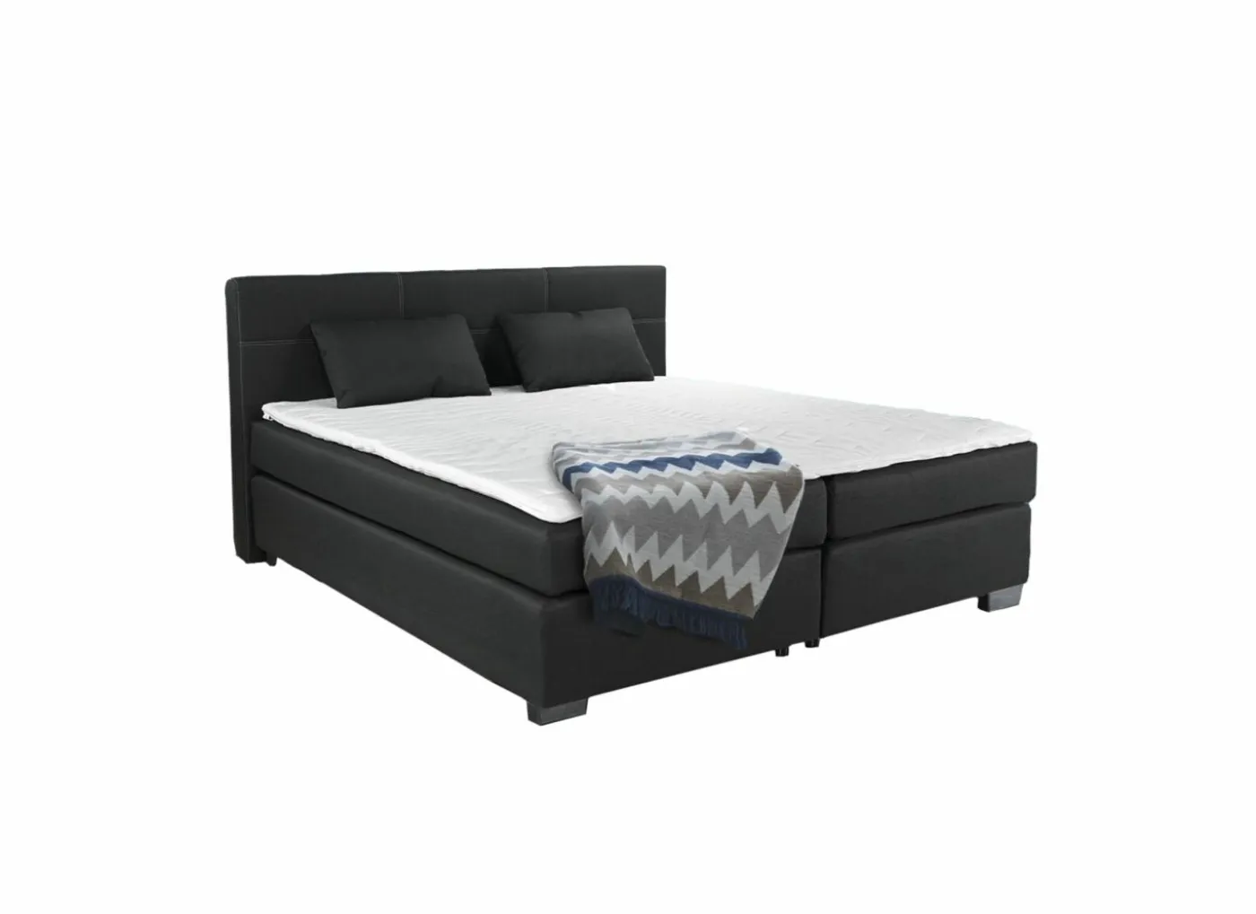 Boxspring Emilia 160x200cm - stof - antraciet