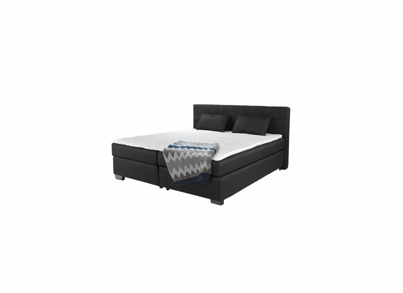 Boxspring Emilia 160x200cm - stof - antraciet