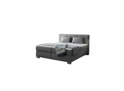Boxspring Emilia 180x200cm - stof - grijs