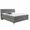 Boxspring Gitta 140x200cm - stof - lichtgrijs
