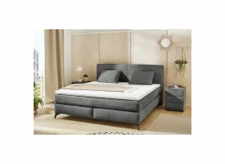 Boxspring Kira Max 180x200cm - stof - donkergrijs